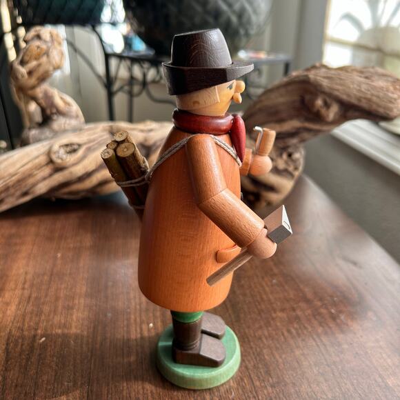 New Erzgebirge Incense Wooden Handmade German Figure smoker forest worker - Picture 5 of 9
